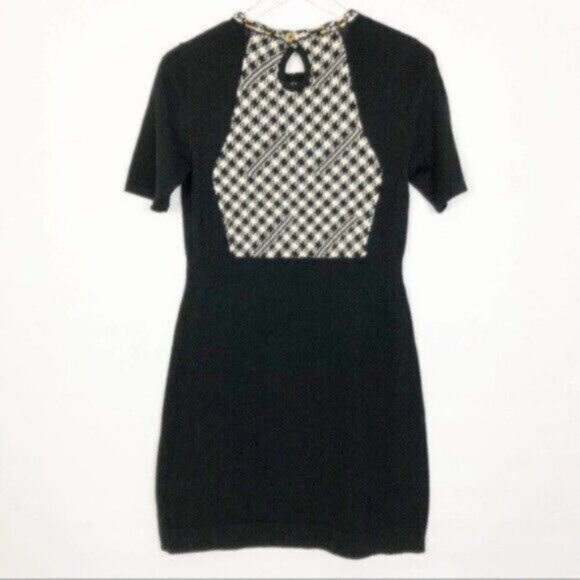 Anthropologie Nanette Lepore Black Merino Midi Dress Size Medium - Picture 4 of 10